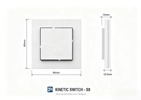 Interrupteur sans fil cinétique 2 gangs 80*80mm, à bouton poussoir, compatible variateur D10, 120-240V RF433 WiFi