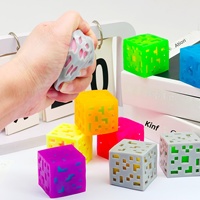 Cube Mosaïque à Presser Anti-Stress Sensoriel, Blocs de Construction Souples en TPR en Gros pour Enfants de 5 à 7 Ans