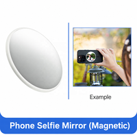 Miroir Selfie Magnétique en Aluminium pour iPhone 16, Accessoire Convexe pour Caméra Arrière, Idéal Vlog et Photos – Vente Flash