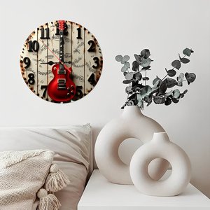 Round Wooden Wall <b>Clock</b> 25x25cm Eco Friendly Solid Wood Minimalist Living Room <b>Bedroom</b> Decor - Product Image 3
