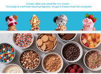 Machine à glace électrique multifonctionnelle pour la maison avec cuillère à crème et design en spirale 13-en-1 pour desserts glacés faits maison