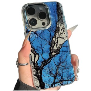 <span class=keywords><strong>Cover</strong></span> per Cellulare con Stampa Notte Blu con Albero Morto e Foro per Fotocamera Elettroplaccato per <span class=keywords><strong>iPhone</strong></span> 7 8 X Xr Xs <span class=keywords><strong>11</strong></span> 12 13 14 15 16 17 Pro Max - Product Image 4