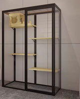 Maison pour animaux modulaire DIY sur mesure de grande taille, villa pour chat, cage pour chien avec toilette intégrée, style meuble, maison pour animaux multi-niveaux en aluminium