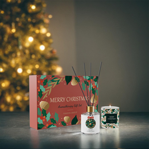 <span class=keywords><strong>Natale</strong></span> nuovo anno Packaging Set pacchetto di vetro vuoto portacandele in vetro porta candele in vetro diffusore Reed bottiglia di vetro con scatola regalo personalizzata - Product Image 4