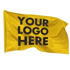 Drapeaux publicitaires promotionnels 3x5 pieds personnalisés en tissu polyester 100D, impression numérique, style suspendu, design ajustable et personnalisé - Product Image 1