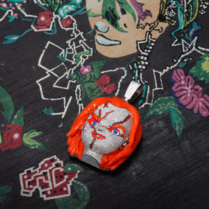 Kalung Pria kustom Aloi tembaga dilapis emas Hip Hop 5A zirkon Iced Out besar kartun <span class=keywords><strong>3D</strong></span> liontin enamel - Product Image 5