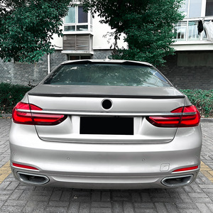 Bmw Rear Spoiler Piano Black Carbon Fiber Texture ABS Wing Shaped Trunk Lip For 7 Series G11 G12 2016 2022 - Product Image 3