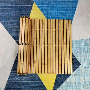 Tapis <span class=keywords><strong>de</strong></span> bain rectangulaire en bambou avec 80x50cm, antidérapant et à lamelles, tapis <span class=keywords><strong>de</strong></span> douche et <span class=keywords><strong>de</strong></span> bain pliant - Product Image 3