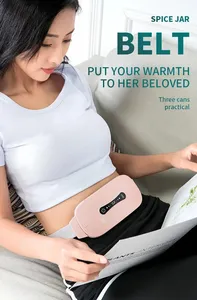 Портативный Женский массажный ремень, массажер с подогревом, вибрирующий беспроводной зарядный USB Электрический инфракрасный теплый ремень