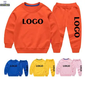 Roupas infantis de corrida com logotipo feito sob encomenda, conjuntos de roupas infantis de 2 pçs para meninos