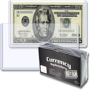 Hoge Kwaliteit Clear Grote Pvc Reguliere Bill Penny Card Valuta Topload Houder Toploader Protector