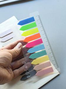 800 Etiquetas Adhesivas de Notas de Estilo Retro en PET, 4 Diseños, Colores Modernos, con Flechas de Regla - Product Image 5