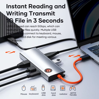 Station d'accueil pour tablette USB 3.0, adaptateur hub USB 6 en 1, station d'accueil pour Mac