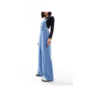 New Design <b>Women</b> Sleeveless <b>Jumpsuit</b> Ladies Blue Denim Jeans Rompers Sleeveless Denim Jeans <b>Jumpsuit</b> <b>for</b> <b>Womens</b> From Bangladesh - Product Image 5