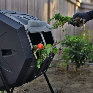 Compostador de Plástico Negro Lisen SL-GCB de 43 Galones/160L, Compostador Giratorio para Jardín - Product Image 6