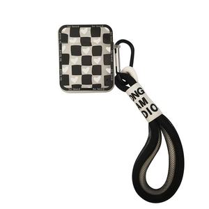 Étui de protection à grilles carrées noires et blanches pour housse de casque Bluetooth Airpods <span class=keywords><strong>Pro</strong></span> Series 1/2/3 génération - Product Image 4