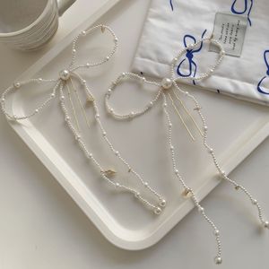 ปิ่นปักผมไข่มุกสีขาวสำหรับงานแต่งงานของเด็กผู้หญิงกิ๊บติดผมไข่มุกพู่<span class=keywords><strong>ยาว</strong></span>สำหรับตกแต่งผมรูปตัวยู - Product Image 5