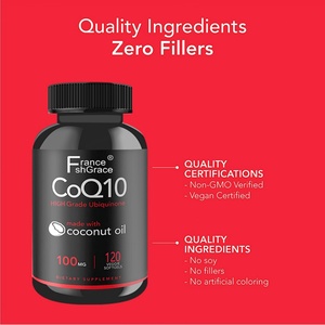 Étiquette personnalisée CoQ10 120 gélules pour soutenir la fonction cardiaque saine, 120 gélules avec huile de coco, complément CoQ10 - Product Image 4
