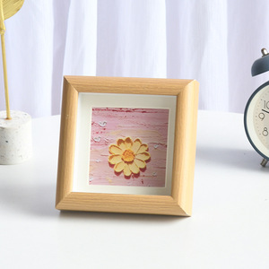 Cadre <span class=keywords><strong>photo</strong></span> carré creux personnalisable avec support brodé pour mur, cadre boîte à ombre moderne et durable pour affichage sur table - Product Image 6