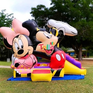 Château gonflable commercial <span class=keywords><strong>Mickey</strong></span> Mouse avec toboggan, château gonflable pour enfants, château gonflable de dessin animé pour la vente - Product Image 1