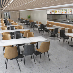 Table et chaise de cantine <span class=keywords><strong>pour</strong></span> le personnel de l'école Salle à manger <span class=keywords><strong>d</strong></span>'<span class=keywords><strong>entreprise</strong></span> <span class=keywords><strong>Restaurant</strong></span> Restauration rapide Table et chaise <span class=keywords><strong>pour</strong></span> 4/6 personnes - Product Image 2