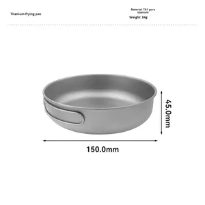 Poêle à frire en titane pur, batterie de cuisine à induction 1,6 L, légère, portable, pliable, multifonctionnelle, épaissie, <span class=keywords><strong>Qingtian</strong></span> - Product Image 6