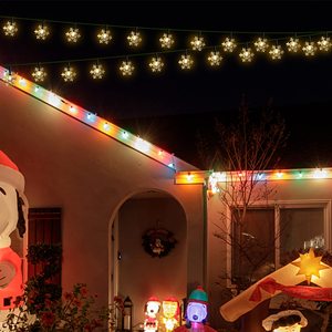Sản xuất chuyên nghiệp ngoài trời trang trí Giáng sinh năng lượng mặt trời bông tuyết mini chuỗi <span class=keywords><strong>Lights</strong></span> với IP44 đánh giá - Product Image 2