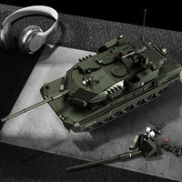 Statik Versiyon Almanya Ana Muharebe Tankı Leopard 2a8 Uzaktan Kumandalı RC Tank Yapım Blokları Setleri Yükseltilebilir