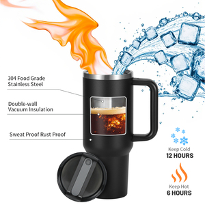 Vaso Térmico de Aventura H2.0 de 40 oz con Asa y Pajita, Taza de Viaje de Acero Inoxidable 304 con Aislamiento al Vacío de Doble Pared - Product Image 4