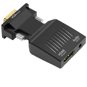 Adaptador Convertidor VGA Macho a HDMI Hembra con Audio, Cable de Video HD 1080P para PC, Laptop, DVD a Monitor HDTV - Product Image 2