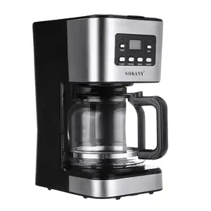 האיחוד האירופי ספוט ישיר מכירה שחור אוטומטי שעועית לכוס קפה מכונת 950w חשמלי בטפטוף קפה מכונת 10 כדי 12 כוס תה קפה
