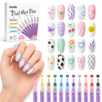 Ensemble de stylos professionnels pour nail art permanent, pour salon et usage domestique, liner de précision, peinture/dessin au gel acrylique, outils de manucure