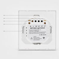 Interrupteur intelligent Smart Life avec contrôle WiFi Alexa/Google Assistant 250V 10A compatible en Malaisie/Singapour/Thaïlande