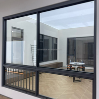 Ventanas Corredizas de Aleación de Aluminio Resistentes a Huracanes, Gran Vista, Ahorro de Energía, Aislamiento Acústico, Doble Vidrio Templado, Energy Star