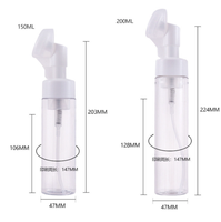 Botol Pompa Busa 100ML 120ML 150ML Botol Busa Pembersih Botol Mousse dengan Sikat Silikon