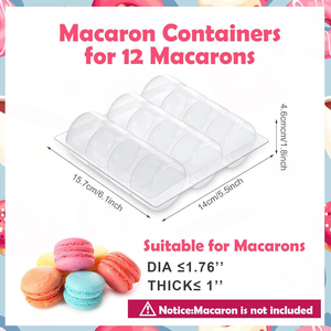 Temizle Macaron kapaklı konteyner Blister plastik Macaron ambalaj kutuları tepsi macaron kutusu - Product Image 6