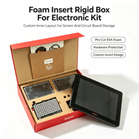 Boîte d'emballage rigide en carton écologique avec insert en mousse personnalisé et impression de logo pour kits de jeux électroniques - Vente en gros