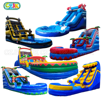 Toboggan aquatique gonflable commercial pour enfants et adultes, grand château gonflable pas cher