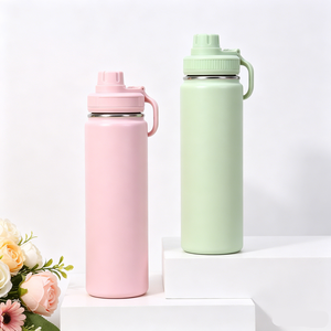 Nuova Bottiglia d'<span class=keywords><strong>Acqua</strong></span> Sportiva in Acciaio Inox a Doppia Parete con Isolamento Sottovuoto, <span class=keywords><strong>Forma</strong></span> a Proiettile, 710ml, Incisione Laser - Product Image 3