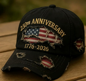 <span class=keywords><strong>Cappellino</strong></span> Casual Effetto Vissuto per il 250° Anniversario USA, Tema Patriottico 1776-2026, Cappello da Baseball Commemorativo - Product Image 6