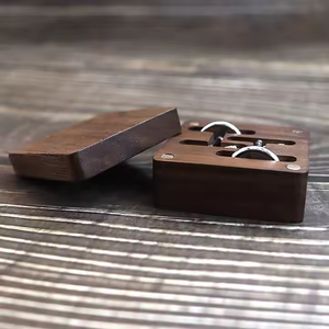 Tùy chỉnh sản phẩm mới khắc Walnut gỗ Khuy măng sét đồ trang sức hộp gỗ cho nam giới Quà Tặng - Product Image 2