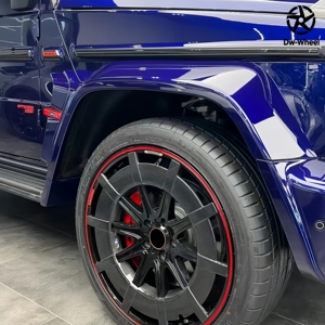 Jantes en alliage forgé monobloc en fibre de carbone noire DW Custom 18-23 pouces 5x112 CB66.5 pour <span class=keywords><strong>Brabus</strong></span>-S Classe G W463 GLS <span class=keywords><strong>G900</strong></span> GLS800 - Product Image 4