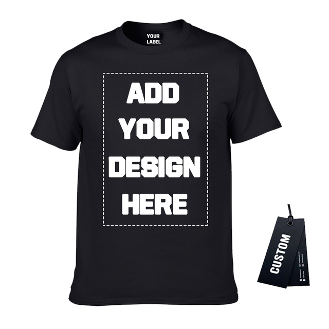 100% Cotton Unisex Tshirt Customize Your Own Brand Label logo Graphic Tee Custom Heat Transfer Printing T Shirt Men's T-shirt