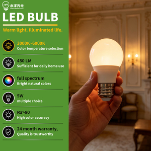 Bombilla LED G45 E26 AC110V, Regulable, con Pantalla de Plástico Blanca, Índice de Reproducción Cromática Ra80, Bombilla de Bajo Consumo - Product Image 2