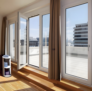 Porte en verre insonorisée en alliage d'aluminium moderne pour hôtel et villa, isolation thermique, économie d'énergie, <span class=keywords><strong>quincaillerie</strong></span> <span class=keywords><strong>ROTO</strong></span> Allemagne - Product Image 5