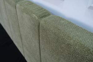 Современная компактная кровать-трансформер с обивкой из ткани и металлическим каркасом, не требующим сборки инструментами - Product Image 5