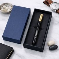 Caja de Regalo de Madera con Bolígrafo Personalizado con Serigrafía Moderna y Recarga, para Regalos Promocionales Corporativos y para Empleados