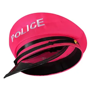 M435 Police Pink Flat Top Cap Holiday Party Europe and the United States show big block cap fun