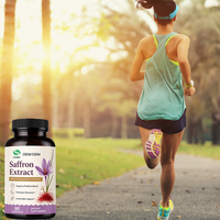 Capsules d'extrait de safran OEM |   Mélange personnalisé pour le soulagement du stress, capsules de safran et d'ashwagandha personnalisées, formule apaisante pour le bien-être