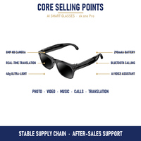 Lunettes Intelligentes IA 2026 avec Caméra 8MP, Appel Audio, BT5.3, Traduction IA, Réduction du Bruit, WIFI, Photographie à Distance, Casque Portable 1080P